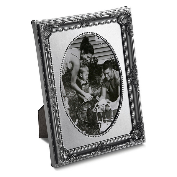 Photo frame Plastic Vintage Silver Oval