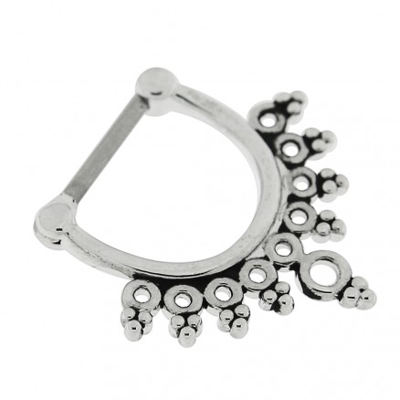 Multiple Holes with Tribal Dots Septum Clicker Piercing